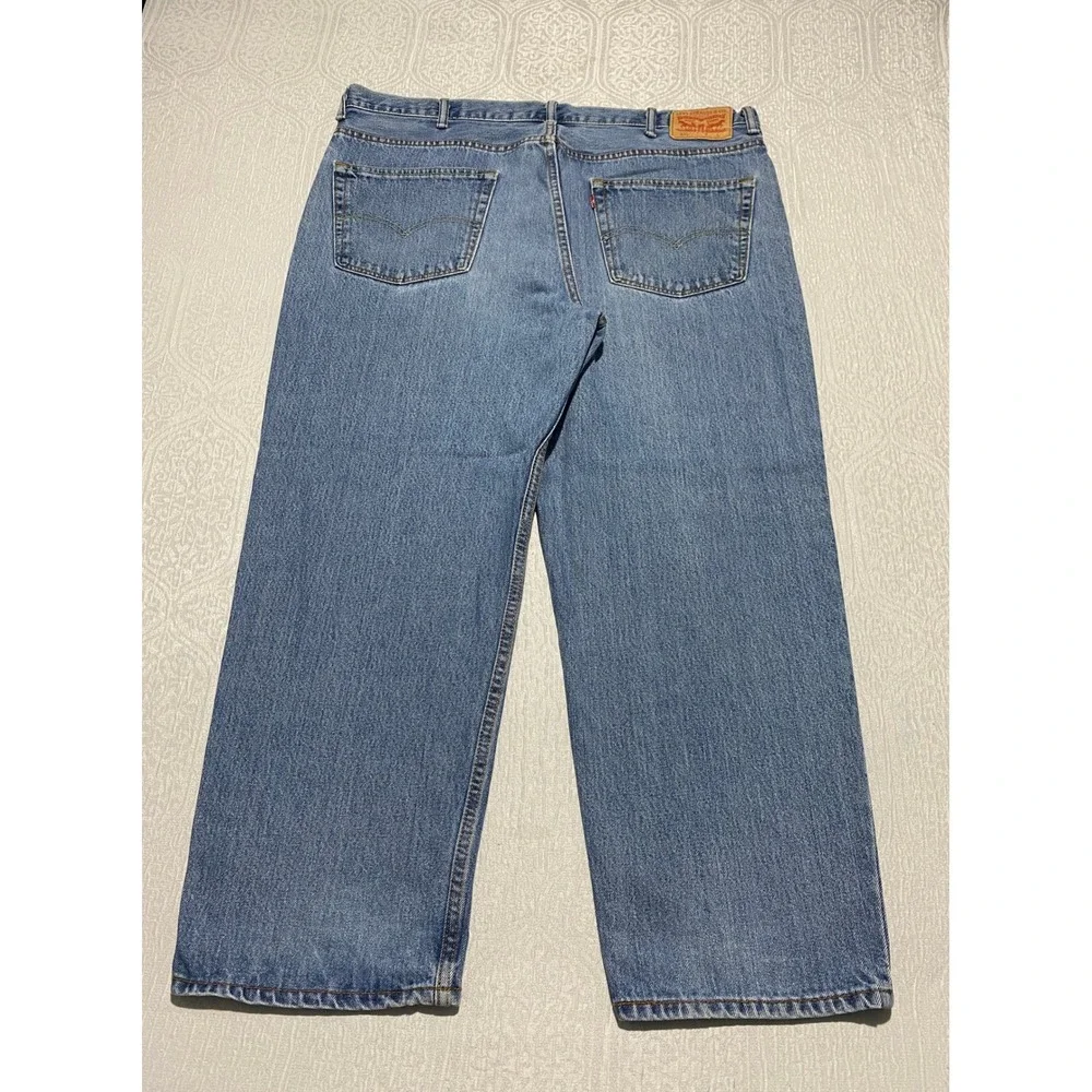 Levis 550 Jeans Men's 44x29 Blue Relaxed Fit Denim Medium Wash Y2K